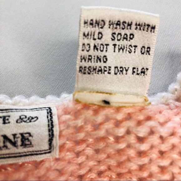 CHARLOTTE Van HORNE V-neck Sweater, Peach Coral Pink - Picture 10 of 10